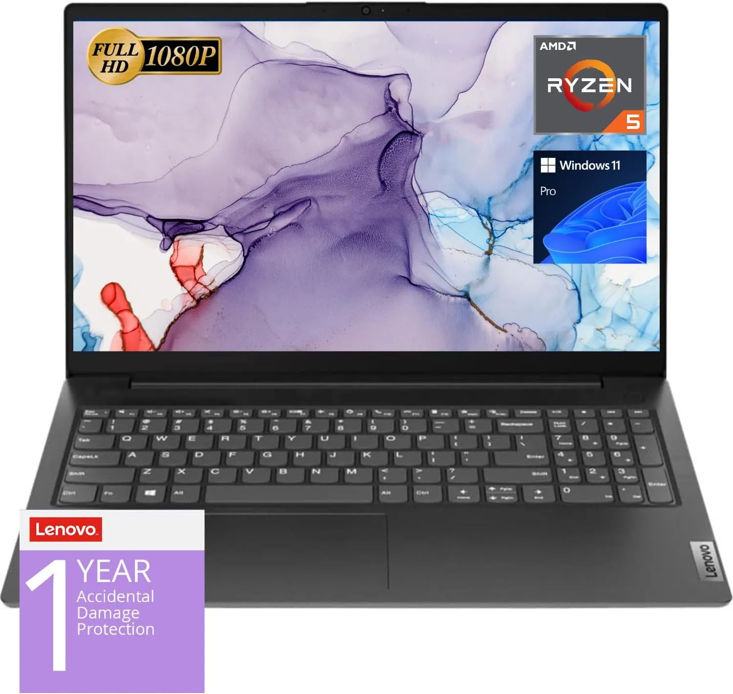 Lenovo 15.6" Ryzen 5 16GB  512GB SSD Laptop